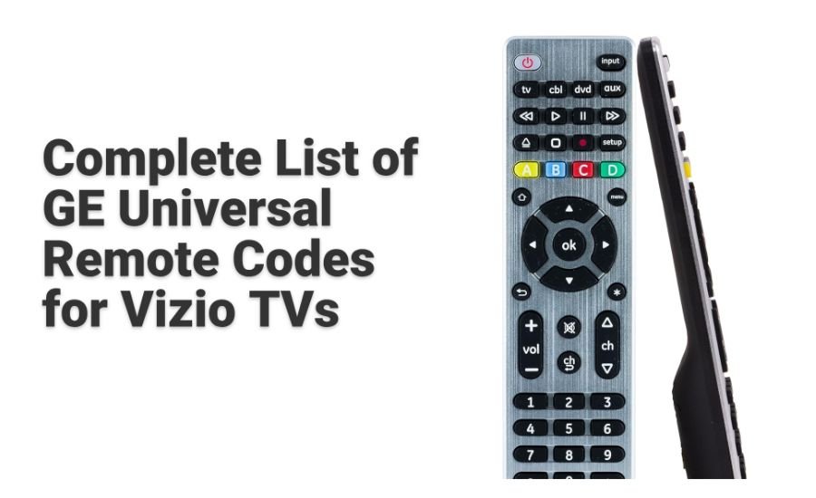 GE Remote Codes for Vizio TV